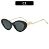 Gafas de Sol Estilo Europeo y Americano Personalidad Ojo de Gato Ovaladas Versátiles Retro Estilo Callejero, Selección de Influencers de Moda, Protección Solar Gafas de Sol Transfronterizas