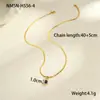 Colar Cruzado Leve de Luxo Colorido com Pingente de Zircônia em Aço Titânio Corrente de Clavícula Minimalista de Nicho em Aço Inoxidável Acessório de Pescoço Banhado a Ouro 18K