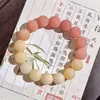 Cuentas Redondas de Semilla de Bodhi Pelada de Jade Blanco, Pulsera de Raíz de Bodhi de Jade Blanco para Pulsera DIY, Cuentas de Buda, Fruta de Bodhi al por Mayor por Libra