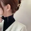 Pendientes de Borlas Cruzadas para Niñas, Moda Coreana Simple de Nicho Dongdaemun Pendientes de Circonita Letra X, Mismo Estilo que en Douyin