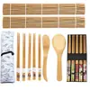 Ferramentas para Fazer Sushi, Faca de Sushi, Esteira de Bambu para Enrolar, Prato de Cerâmica, Colher Japonesa para Arroz, Conjunto de Moldes para Bolinho de Arroz e Sushi
