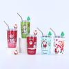 ¡Guau!, Vasos con Popote Navideño Personalizados, Tazas de Café de Dibujos Animados Famosas en Internet, Vasos Aislados de Acero Inoxidable de Doble Pared para Niñas