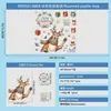 Decorações de Feriado do Papai Noel, Trenó, Adesivos Eletrostáticos para Portas de Vidro, Alce, Presentes, Guirlanda de Ano Novo