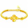 Banho de ouro a vácuo Pulseira de Trevo de Quatro Folhas pulseira doce feliz flor Pulseira de Glória da Manhã pulseira de flor