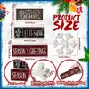 Set de Cuatro Piezas de Madera Señales Decorativas de Mesa Navideña, Sombreros Navideños, Piezas de Letrero de Madera para Decoración de Mesa Navideña, Soporte de Capas
