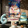 Decoración de Cumpleaños para Niño Escena Globo Decoración de Pastel Sala de Niños Pared de Fondo Atmósfera Accesorios para Fotos Tela Colgante