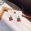 Aretes de Navidad Dibujos Animados Lindo Santa Claus Alce Aretes Aguja de Plata S925 Aretes Dulces Femeninos Venta al por Mayor