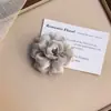 Accesorios de Flores 6cm Flores de Puntos Flockados 3D Clips para el Cabello Hechos a Mano para DIY Tocado Ropa Zapatos Sombreros Broches Accesorios