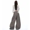 Nuevos pantalones caqui 2026 transfronterizos estilo retro americano con dobladillo curvo, diseño de botón vintage y efecto de caída para ir al trabajo y uso casual