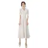 Vestido de Noche Blanco 2026 Nuevo Estilo Banquete Elegante Vestido Estilo Hepburn Vestido Casual para Anfitriona para Mujer