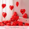 Tanabata Licença de Casamento Amor Vermelho Filme de Alumínio Balão de Casamento Flutuante Vazio Arranjo de Proposta de Casamento Aniversário Decoração em Forma de Coração