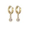 Pendientes de acero de titanio caliente transfronterizo con piedra de abeja de oro de 14 quilates, pendientes de personalidad de estilo de moda INS, venta al por mayor al contado