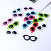 Versão coreana de resina pequenos óculos de sol jóias acessórios decorativos multi-colorido Joker coração oval óculos acessórios atacado