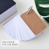 Tarjeta de palabras con esquina redondeada Cubierta de papel Kraft con anilla de hierro tarjeta en blanco para DIY tarjeta de memoria tarjeta de mensaje portátil