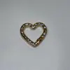 Argola de Mola em Formato de Coração 25mm Acessórios de Ferragem com Strass em Formato de Coração Fecho de Mola Chaveiro Pingente Totalmente Cravejado com Strass Prateado Galvanizado Atacado