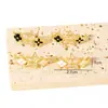 Pendientes de Trébol con Goteo de Aceite y Diamantes de Moda Transfronterizos, Lujo Ligero, Gama Alta, Nicho, Exquisitos Pendientes de Trébol de Cinco Hojas para Mujer