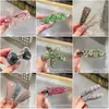 Pinzas para el cabello de pedrería brillante de lujo estilo coreano Dongdaemun Primavera 2026 para mujer, Colección de accesorios para el cabello de la frente
