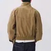 2026 Nueva Chaqueta de Trabajo de Lona con Perlas Estilo Retro Americano Detroit, Diseño Único, Chaqueta Lavada para Hombre