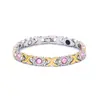 Bestseller transfronterizo moda europea y americana pulsera de imán cruzado desmontable aleación ecológica con diamantes pulsera ajustable para mujer