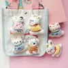 Muñeca de Perro de Dibujos Animados de Felpa Estilo Coreano Colgante Suave Lindo Conejo Gatito Muñeca Broche Colgante para Bolso de Niña