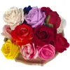 Cabeças de Flores de Rosa de Veludo Artificial 10cm Flores de Rosa DIY Buquê para Salão de Casamento Decoração de Parede de Flores Transfronteiriça