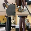 Zapatos Birkenstock para mujer, mismo estilo que los de Mamá Uva, tacón oculto de 4 cm, zapatos de pelo súper cálidos, cierre de botón, forro de felpa, estampado de leopardo, botas de nieve, zapatos de algodón