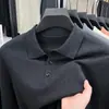 Suéter de punto de manga larga para hombre al por mayor transfronterizo, camisa base delgada de mezcla de lana con cuello para primavera y otoño para hombres de mediana edad