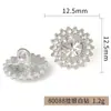 Botones metálicos vintage de girasol con pedrería, botones decorativos redondos de alto brillo blanco transparente para gabardinas y vestidos, disponibles para venta al por mayor