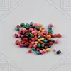 Cuentas Sueltas de Madera Ovaladas de Colores para Llaveros Hechos a Mano DIY, Accesorios de Joyería con Cuentas, Accesorios de Moda Simples y Versátiles