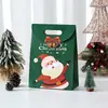 Saco de Papel para Presente de Natal 2026 com Tampa Articulada, Presente de Feriado, Sacola Tote de Doces Desenho Animado Festa da Paz