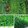 Decoración de Pared de Fondo para Entrada Exterior Balcón Interior Flores Artificiales de Plástico Césped Césped Colgante de Pared Pared de Plantas Artificiales Pared de Plantas Verdes