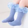 Calcetines para Niñas, Calcetines de Encaje Esponjosos, Medias de Princesa, Calcetines de Malla Transpirables Finos de Verano para Bebés Niñas, Venta al por Mayor desde el Fabricante