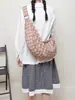Bolsa de Lona Estampa de Leopardo Estilo Coreano Bolsa Preguiçosa e Relaxada para Mulheres 2026 Nova Bolsa Tote de Outono Grande Capacidade Bolsa Transversal