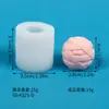 Molde de Silicona para Velas Aromáticas Hechas a Mano 3D Fantasma Vendado Forma Redonda