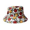 Sombrero de Pescador Creativo con Estampado de Frutas Transfronterizo 2025 Europeo y Americano para Hombres y Mujeres Casual para Exterior Sombrero para el Sol Sombrero de Doble Ala