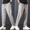 Calça Casual Masculina Marca Tendência Solta Reta Longa Primavera 2026 Nova Versátil Caimento Fluido Cordão Calça Esportiva para Homem