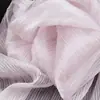 Acordeón Floral Perlado Hecho a Mano Tul de Boda Tela Organdí Tul Decoración de Fondo de Boda con Diseño Plegado