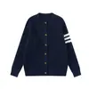 Yidao Vintage 2026 Otoño Nuevo Estilo Universitario Japonés Suéter de Punto Relajado con Raya Lateral Cardigan Abotonado Holgado