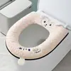 Assento de Vaso Sanitário Acolchoado Grosso de Inverno para Casa Tipo Zíper Capa de Assento de Vaso Sanitário à Prova d'Água para Todas as Estações