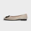 Huizhou Sapatos femininos moda strass fivela quadrada sapatos de camada única plano de alta qualidade senso diligente estilo formal vestir all-match plus size sapatos femininos 2024