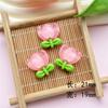 Resina de flor de tulipán fresca y linda diy joyería carcasa de teléfono móvil parche de pegamento en crema accesorios para el cabello materiales hechos a mano