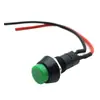 Botón de interruptor, interruptor pequeño, miniatura, para circuitos de coche, cables, bocinas, electrodomésticos, forma de mini barco, redondo, con cable