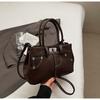 Bolsa Vintage Feminina 2026 Inverno Tendência Casual Versátil Bolsa de Ombro Super Popular Bolsa Transversal para o Dia a Dia