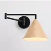 Lámpara de pared para sala de estar estilo wabi-sabi, lámpara de pared cónica minimalista nórdica, lámpara de pared retro francesa para dormitorio y estudio, tela y hierro, otros