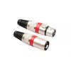 Conector de audio para bricolaje XLR macho y hembra con anillo de color de carcasa de aleación de zinc de punto transfronterizo de tres núcleos y equilibrio de cañón