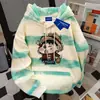 Sudadera con capucha de estilo americano moderno y linda de Crayon Shin-Chan, teñido anudado, para otoño e invierno, estilo perezoso, versátil, diseño nicho, para mujer