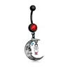 Europeo y Americano Transfronterizo Nuevo Acero Inoxidable Murciélago Piercing Joyería Zirconia Anillo para el Ombligo Invertido Botón para el Ombligo Amazon