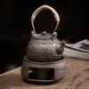 Venta al por mayor del fabricante Tetera Vintage de Arcilla para Rock con Asa, Tetera Retro de Hierro Chapado en Oro, Juego de Té Simple de Cerámica Hecho a Mano para Kung Fu, Tetera Individual