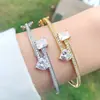 Pulsera de Hip-hop Nuevo Cuadrado con Zirconia en forma de Corazón Moda Europea y Americana Pulsera Elegante de Alta Gama para Mujer Joyería de Lujo Ligero para Combinar con Todo