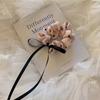 Dulce Liga para el Cabello Scrunchie para Mujeres, Satén de Alta Gama Estilo Coreano Versátil Cuerda para el Cabello, Suave Encaje Lunares Accesorio para el Cabello, Pañuelo Cuadrado para la Cabeza